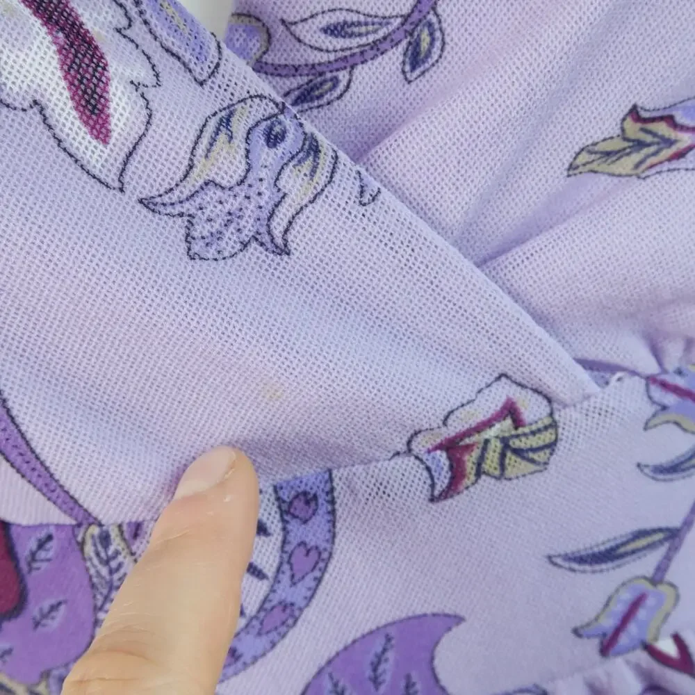 Vintage Y2K Babydoll Top Large Fairy Sheer Mesh Pastel Paisley Coquette Dainty - Picture 2 of 7